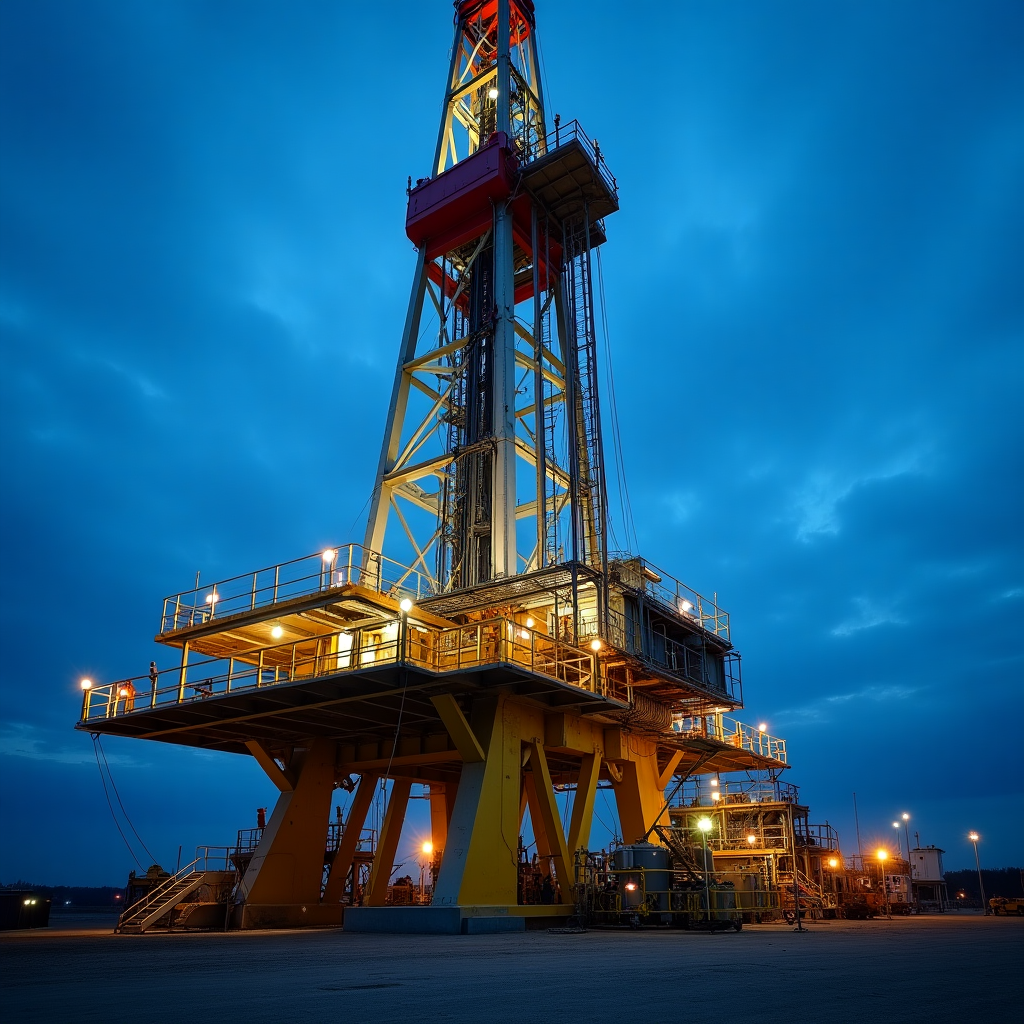 Plataforma de exploración petrolera moderna